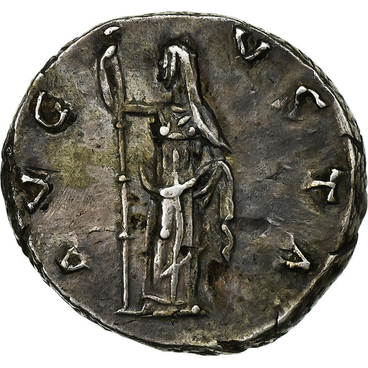 Diva Faustina I, 
  
  Denario, 
  
  141 a.C